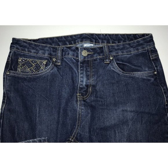 Passports Jeans Women’s size 10 28 X 27 embroidered pockets Bootcut - Picture 2 of 6